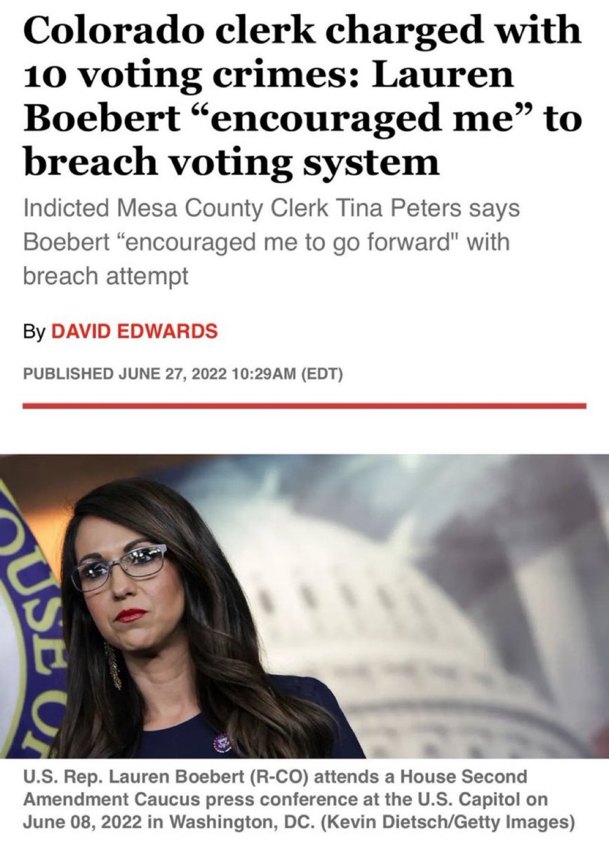 BigBlueWaveUSA's tweet image. What's this, Tina Peters?
Lauren Boebert encouraged you?
Please DO elaborate!
#TinaPeters #GOPVoterFraud