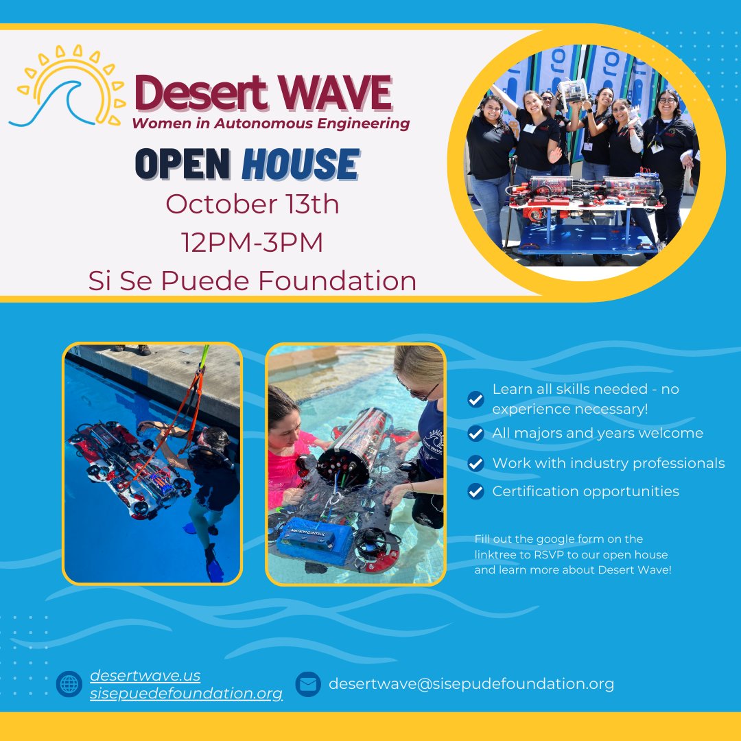 Join the wave! Now recruiting students who identify as a woman or as a gender minority. We are recruiting for all sub-teams! Head to the link tree in our bio to learn more! 🌊💙 #auv #womeninstem #robosub #robonation #genderminorityinstem
