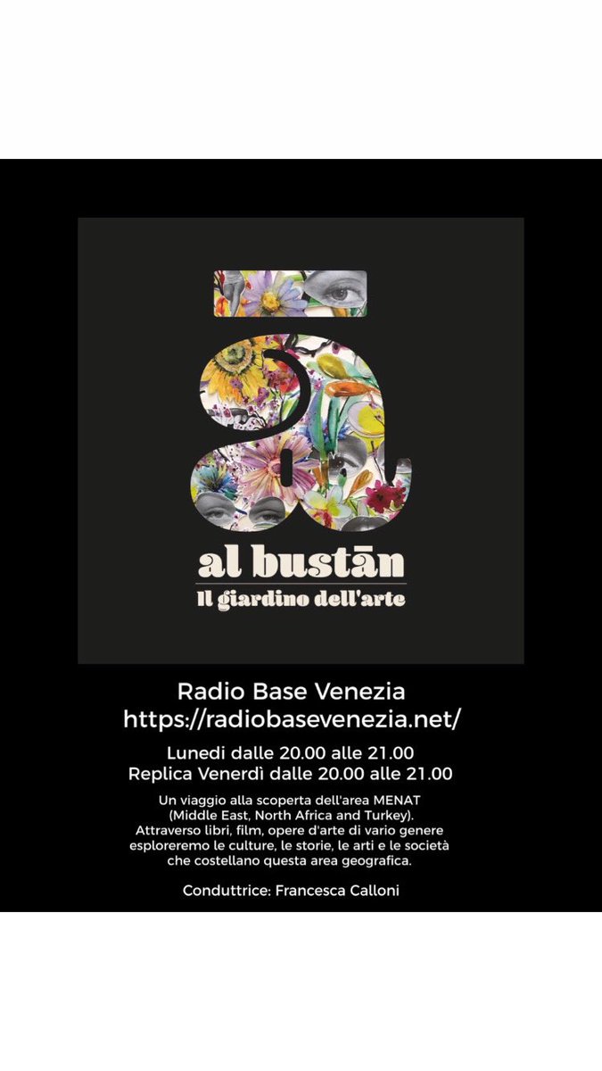 francescaDance's tweet photo. Sono finalmente riuscita a caricare tutte le puntate del mio programma radio “Al Bustān. Il giardino dell’arte” su Mixcloud. https://t.co/ggpGjk4k09 #radio #programmaradiofonico #albustānilgiardinodellarte #musica #storiamediorientale #MENAT https://t.co/jx1VugMVQX