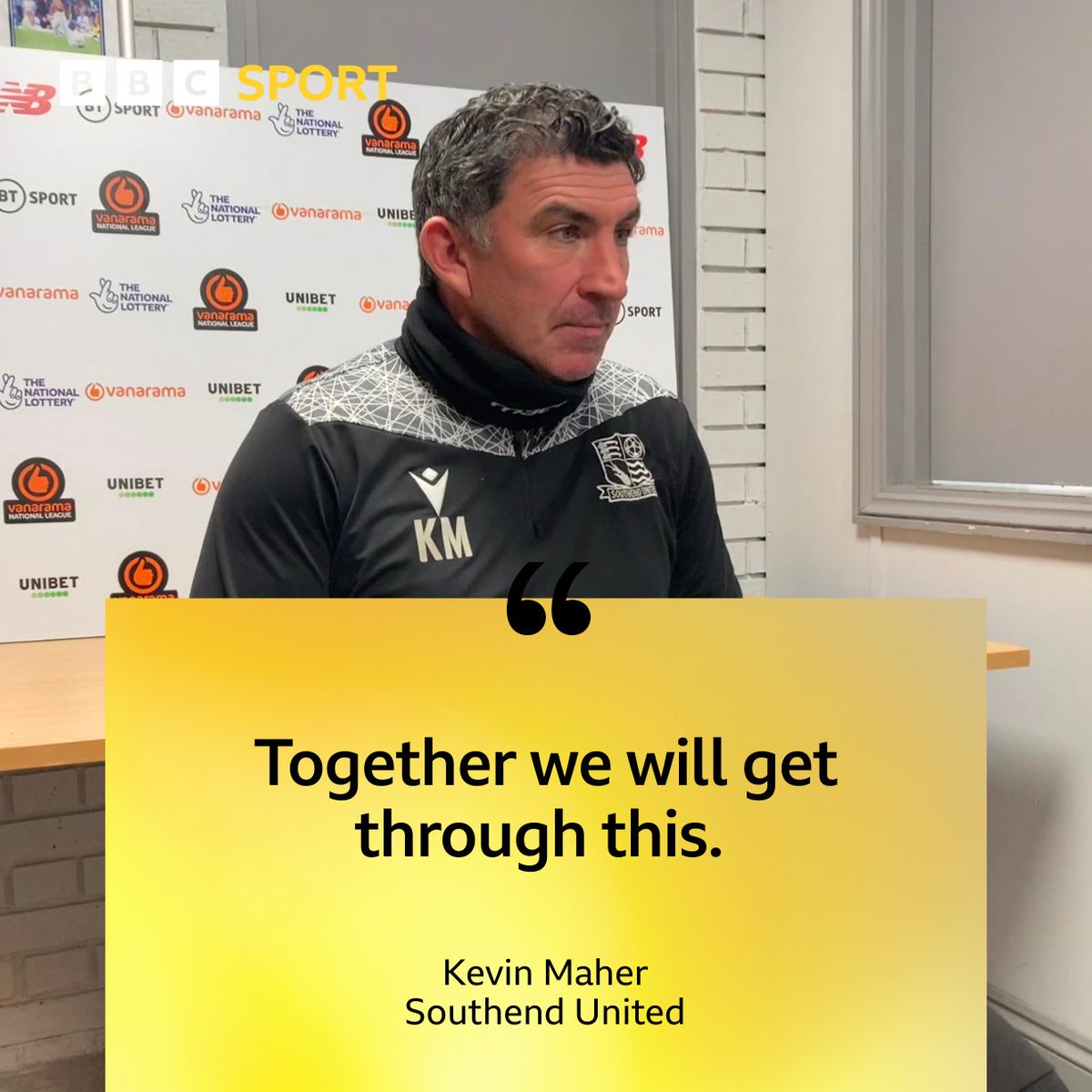 BBCEssexSport's tweet photo. LISTEN⚽️

The #Southend head coach, Kevin Maher, on the importance of perseverance following a 2-0 home defeat against Maidenhead. 

https://t.co/3hMMnU0nx3 https://t.co/QEwQBLBzSB