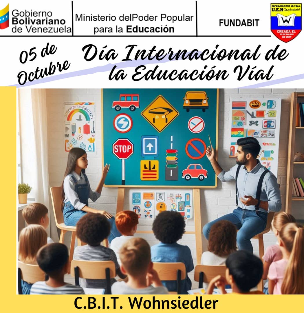 La Educación Vial ha sido incorporada en los sistemas de educación formal, en varios países alrededor del mundo, de acuerdo a los planes académicos y modalidades educativas.
<a href="/_LaAvanzadora/">Yelitze Santaella</a>
@MPPEDUCACION
<a href="/Fundabit_/">FundabitOficial</a>
<a href="/leivi24/">Leivi/Oceanía</a>
<a href="/EleamerAbdala/">Eleamer Elkatrib</a>
<a href="/Dimary08/">D!mary_Anzola</a>
<a href="/Fundabitlara01/">Fundabit Lara</a>