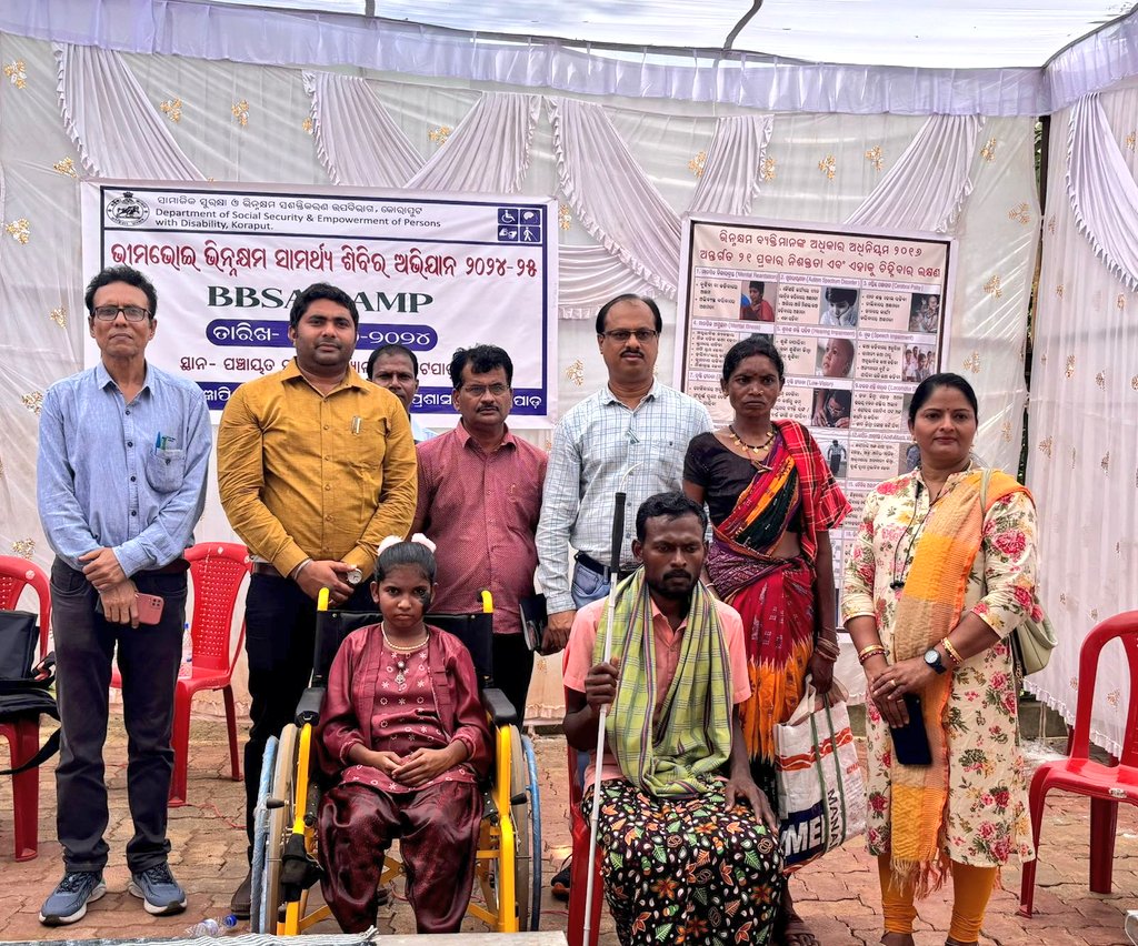 SSEPD2's tweet photo. Organisation of #BBSA camp at Kotpad block of Koraput District.@CMO_Odisha @NityanandaBJP  @BPSethi @niyati_pattnaik #Koraput #AidsAndAppliances #UDID #DisabilityRights #DisabilityAssessment #DisabilityCertificate #DisabilityInclusion #PwD #disabilityawareness #Empowerment #SSEPD https://t.co/KBzHwL8v2K