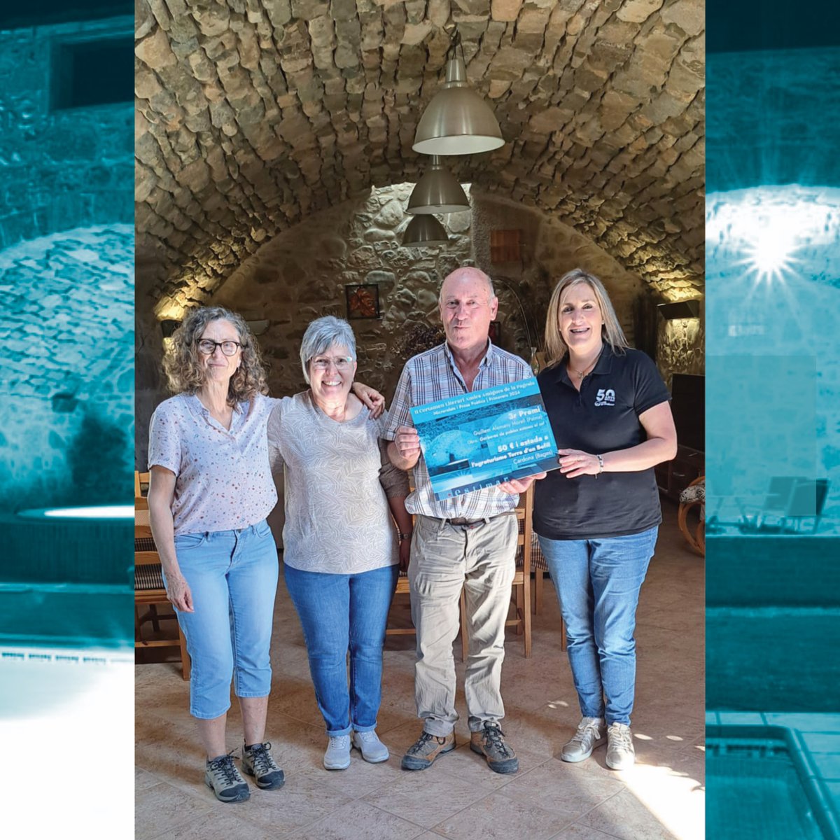 Ahir vam ser a Cardona (Bages) per fer lliurament del 3r premi del II Certamen Literari Amics Amigues de la Pagesia 2024 ✍️ a en Guillem Alemany Morell, de Palma, i la seva obra “Garberes de pobles esteses al sol”🥉

#AmicsAmigues
#CertamenLiterari
<a href="/RaquelSerrat29/">RAQUEL SERRAT TUBAU</a>
<a href="/TorredenBofill/">Torre d'en Bofill</a>