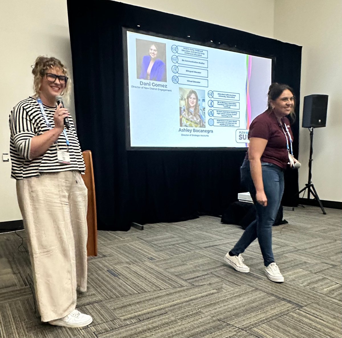 PLTWorg's tweet photo. The Magic Of Multilingual Minds with Ashley Bocanegra and Dani Gomez.
#PLTWSummit #PLTW #STEM #STEMeducation https://t.co/7Yc8DGUWLF