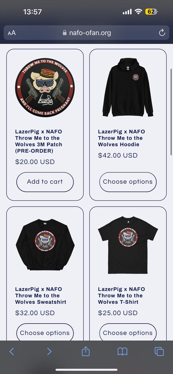 Official_NAFO's tweet photo. Another surprise, we have a new patch with @PigLazer ! You can snag it NOW!

Link: https://t.co/v0UHXdNQ0K

Collection: https://t.co/i5aGZP4nOQ https://t.co/HchT9kiqF8