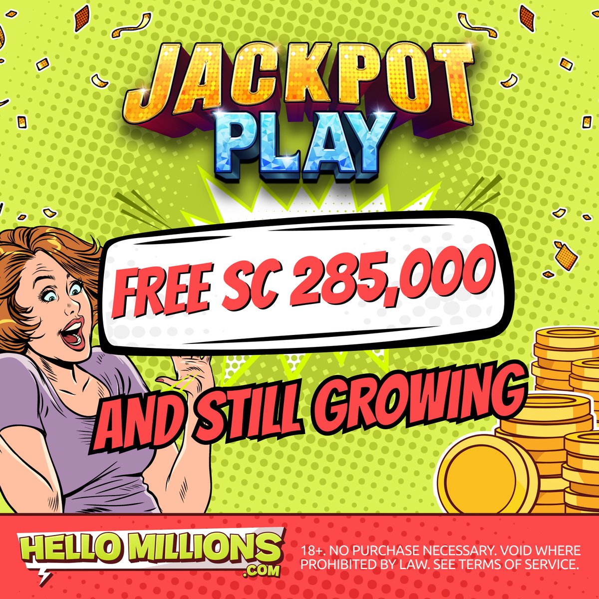 HelloMillions.com on X: “🎰ZAP! The Jackpot is on FIRE🔥 The