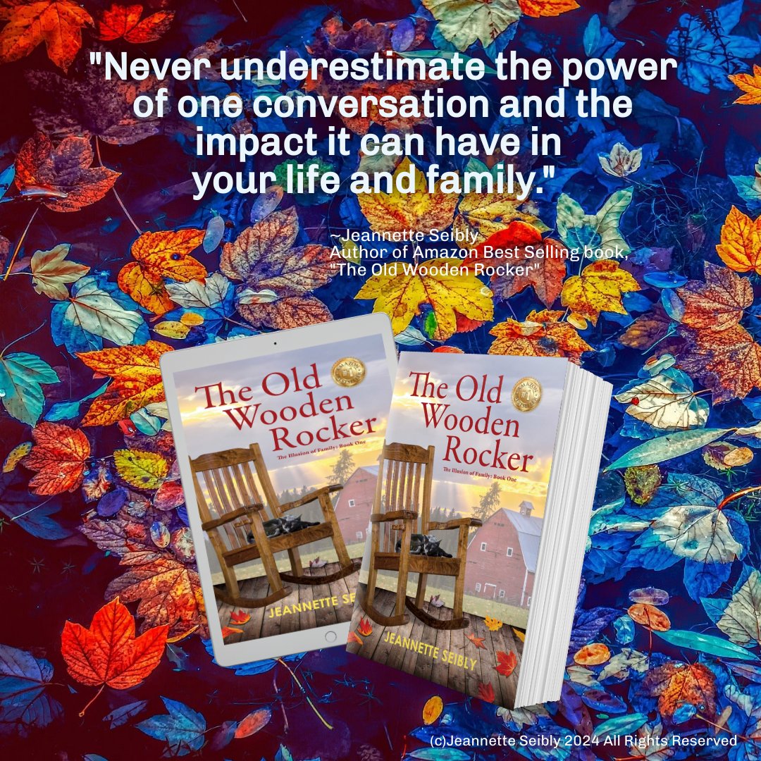 JLSeibly's tweet photo. "Never underestimate the power of one conversation and the impact it can have in your life and family." ~Jeannette Seibly https://t.co/416wEb7Spn
#Fall #FallVibes #fallmood #fallbucketlist #fallthings #fallalready #fallfavorites #books #bookshelf #bookaholic #PMReader #weekend https://t.co/5KWaUXbIaJ