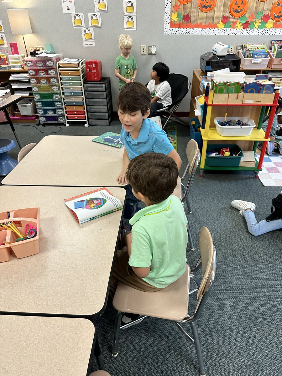So much fun reading with our kinder book buddies on Friday!