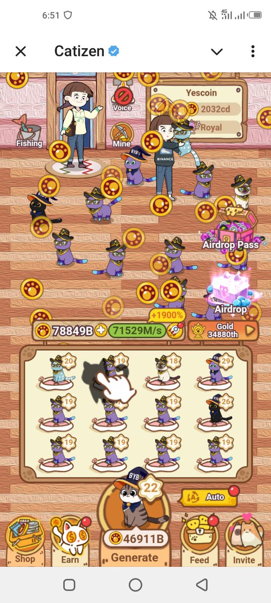 DailyC32748's tweet photo. @trzz1412 Thank you, for your response..

But can I continue playing the catizen game again or I will just focus on airdrop pass season only or both. https://t.co/j8z9p4DP67