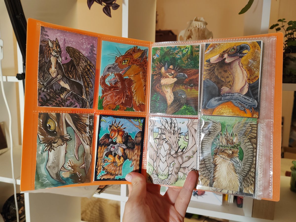 chickenzaur's tweet photo. That's why I love ATC (Art Trade Cards) so much!
Each of these cards is drawn with traditional art materials by different artists. I love each of them dearly! ^V^
My dream is to fill this collection album completely. And then start a new one! 😈 https://t.co/ZRGB5OXMsy