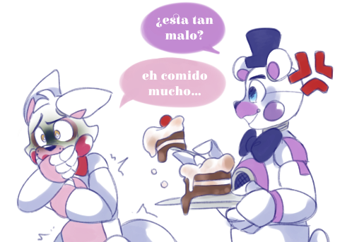 FloresBibi91054's tweet photo. Funtime Freddy le prepara un pastel a Foxy, si ven que Freddy esta enojado es porque no le salio bien :(

#funtimefreddy #funtimefoxy #fnaf #sisterlocation https://t.co/N5REcnMcbt