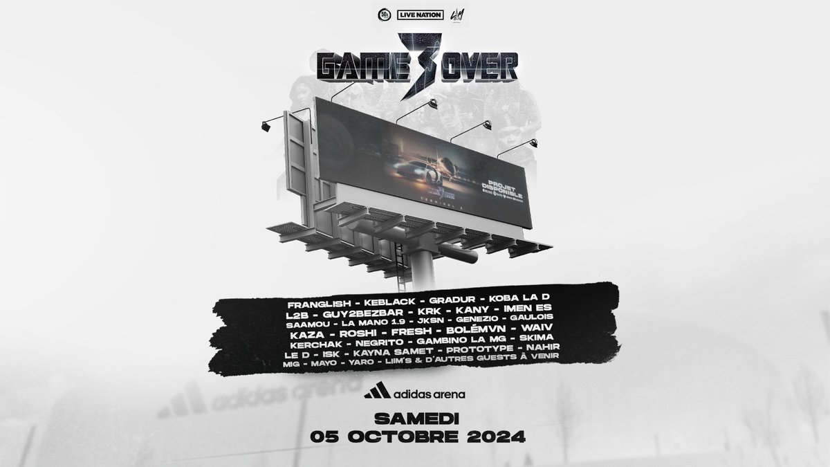 JustMusic_fr's tweet image. Ce soir c’est #GameOver3 ! @adidasarena