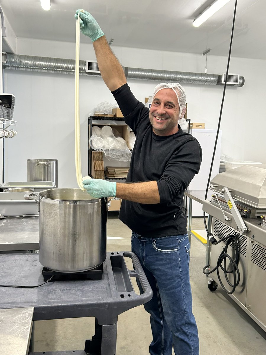 Had some fun this w week making mozzarella and burrata!
If you swing by the farm today, ask to give one a try.  And let us know what you think!!
#burrata #freshcheese
#fiordelatte