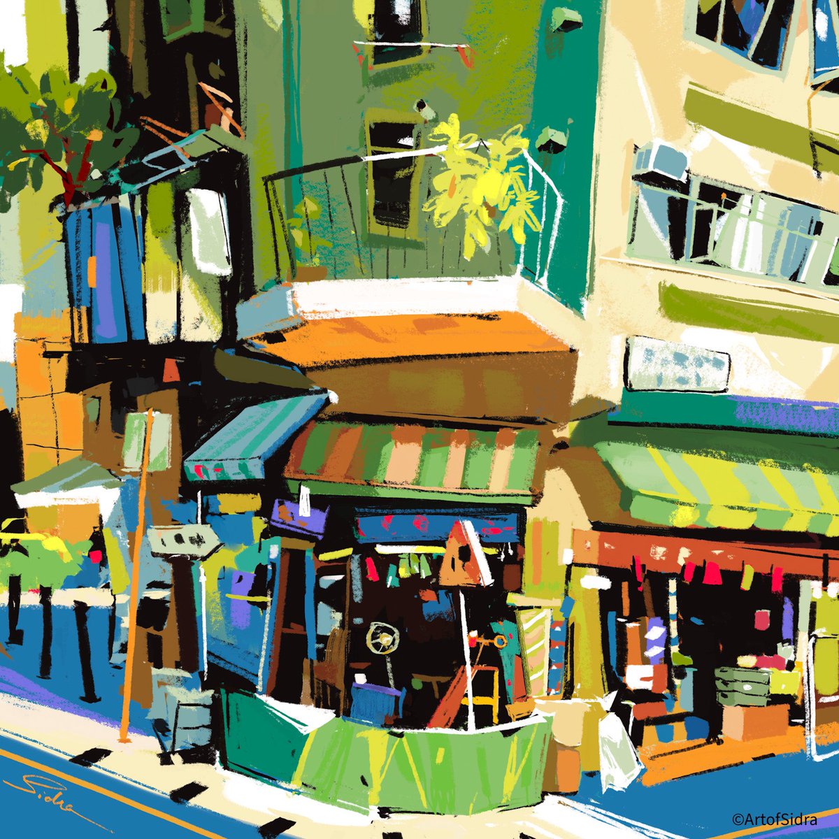 Artofsidra's tweet image. Lime

#illustration #Procreate #storefront #visdev #background