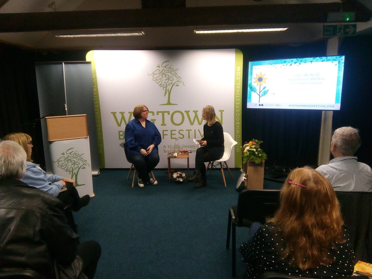 toad68's tweet image. A lively event at the Wigtown Book Festival for the launch of 'A Most Unsuitable Game' with poetry readings and history..