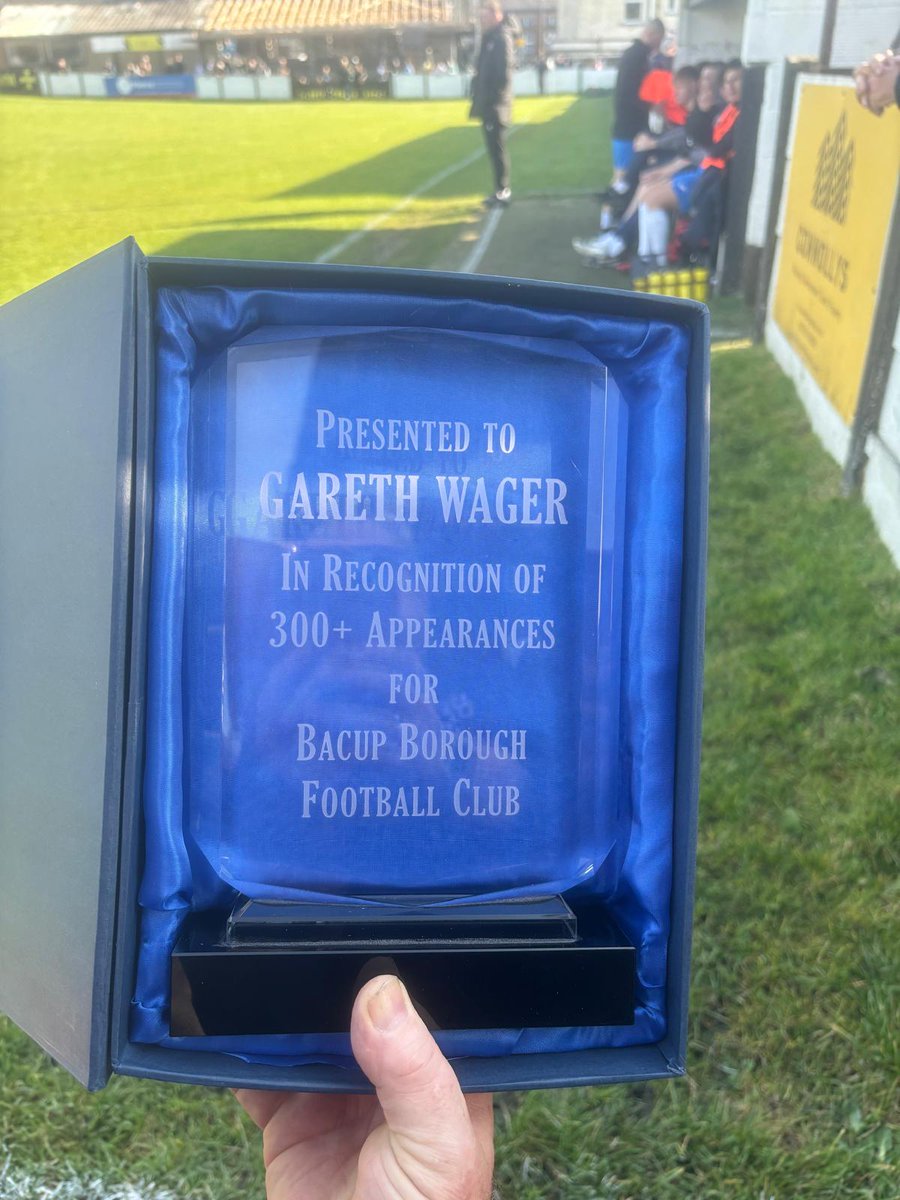 BacupBoro's tweet photo. A Fantastic day started with our Manager Brent Peters presenting @gazwager5  after making over 300 appearances for the club the day finished with an excellent disciplined performance &amp; win against @Nelsonfc1  a great game featuring two good sides. https://t.co/xuysi5hC8h