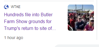 ace10lotus's tweet image. The folks at @wtae ran out of fingers and toes to count the # of attendees at the Trump rally in Butler.
You cannot loathe the dishonest media enough.
#TrumpRally
#RIPCorey