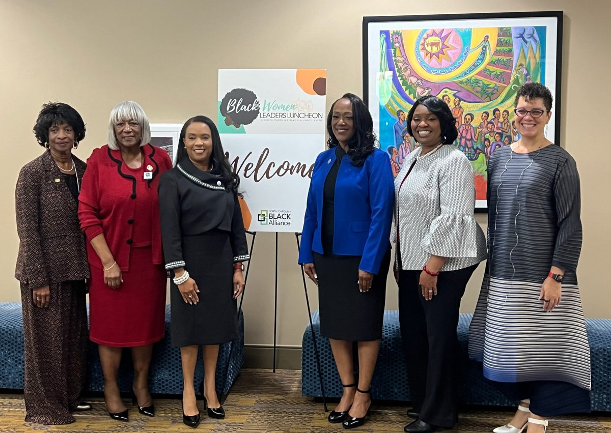 Suzanne Walsh (@bennettpres_sew) on Twitter photo Five of the women CEOs of NC HBCUs here at <a href="/BennettCollege/">Bennett College</a> for the Black Women Leaders <a href="/NCBlackAlliance/">North Carolina Black Alliance</a> w/ <a href="/FousheeforNC/">Foushee for Congress</a>.
Please note: SIX of the ten HBCU CEOs in NC are women: <a href="/ShawUniversity/">Shaw University</a> <a href="/ECSU/">Elizabeth City State University</a> <a href="/WSSURAMS/">WSSU</a> <a href="/NCCU/">North Carolina Central University</a> <a href="/JCSUniversity/">Johnson C. Smith U.</a> <a href="/BennettCollege/">Bennett College</a> #BlackWomenLead Five of the women CEOs of NC HBCUs here at <a href="/BennettCollege/">Bennett College</a> for the Black Women Leaders <a href="/NCBlackAlliance/">North Carolina Black Alliance</a> w/ <a href="/FousheeforNC/">Foushee for Congress</a>.
Please note: SIX of the ten HBCU CEOs in NC are women: <a href="/ShawUniversity/">Shaw University</a> <a href="/ECSU/">Elizabeth City State University</a> <a href="/WSSURAMS/">WSSU</a> <a href="/NCCU/">North Carolina Central University</a> <a href="/JCSUniversity/">Johnson C. Smith U.</a> <a href="/BennettCollege/">Bennett College</a> #BlackWomenLead