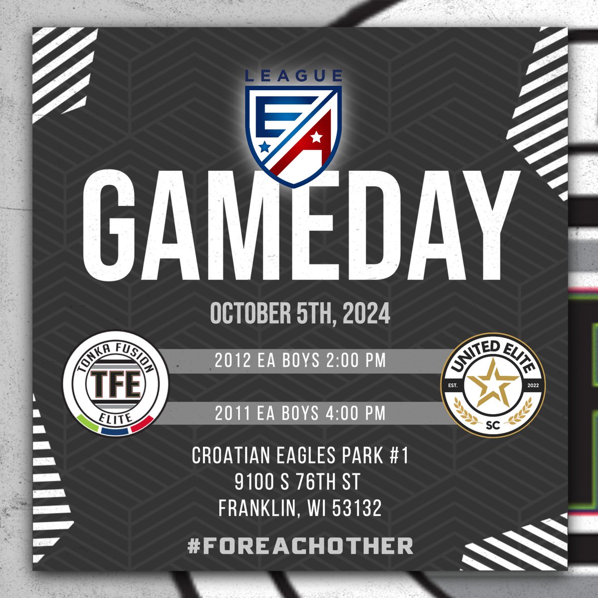 Our youngest @eliteacademyleague teams are back at it today in Wisconsin as they take on United Elite Soccer Club (IL) in Mid-America Conference action! Good luck today, boys!

#ForEachOther #EveryGameCounts