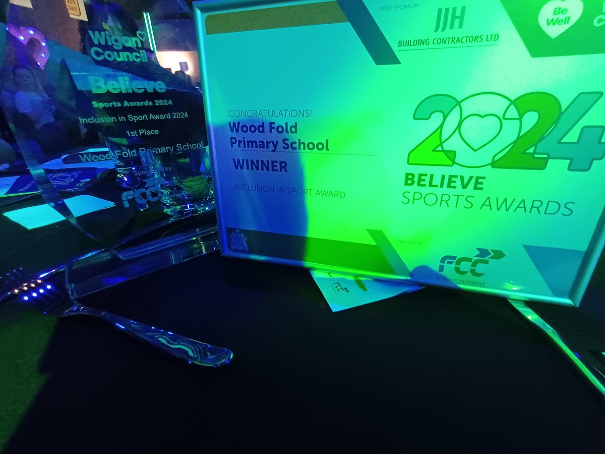 Congratulations to Wood Fold for winning the 'Inclusion in Sport Award' at this year's Believe Sports Awards! A well deserved award! A huge thank you goes to all the staff, parents and children for all of their hard work and support in making this happen! #BelieveSportsAwards