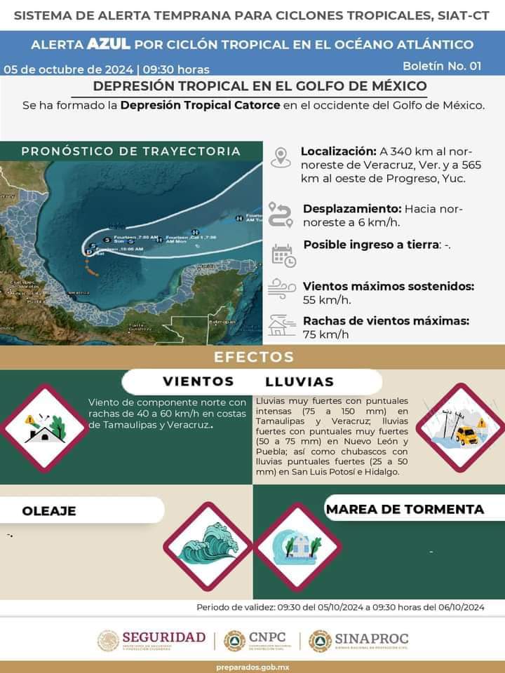 PCivilCancun's tweet image. ⚠️🔵 AVISO METEOROLÓGICO. 

 #AlertaAzul 
Debido al acercamiento de la Tormenta Tropical Milton a nuestras costas, la zona norte de #QuintanaRoo entra en aleta azul de acercamiento. 
#PeligroMínimo para Benito Juárez 
1/3