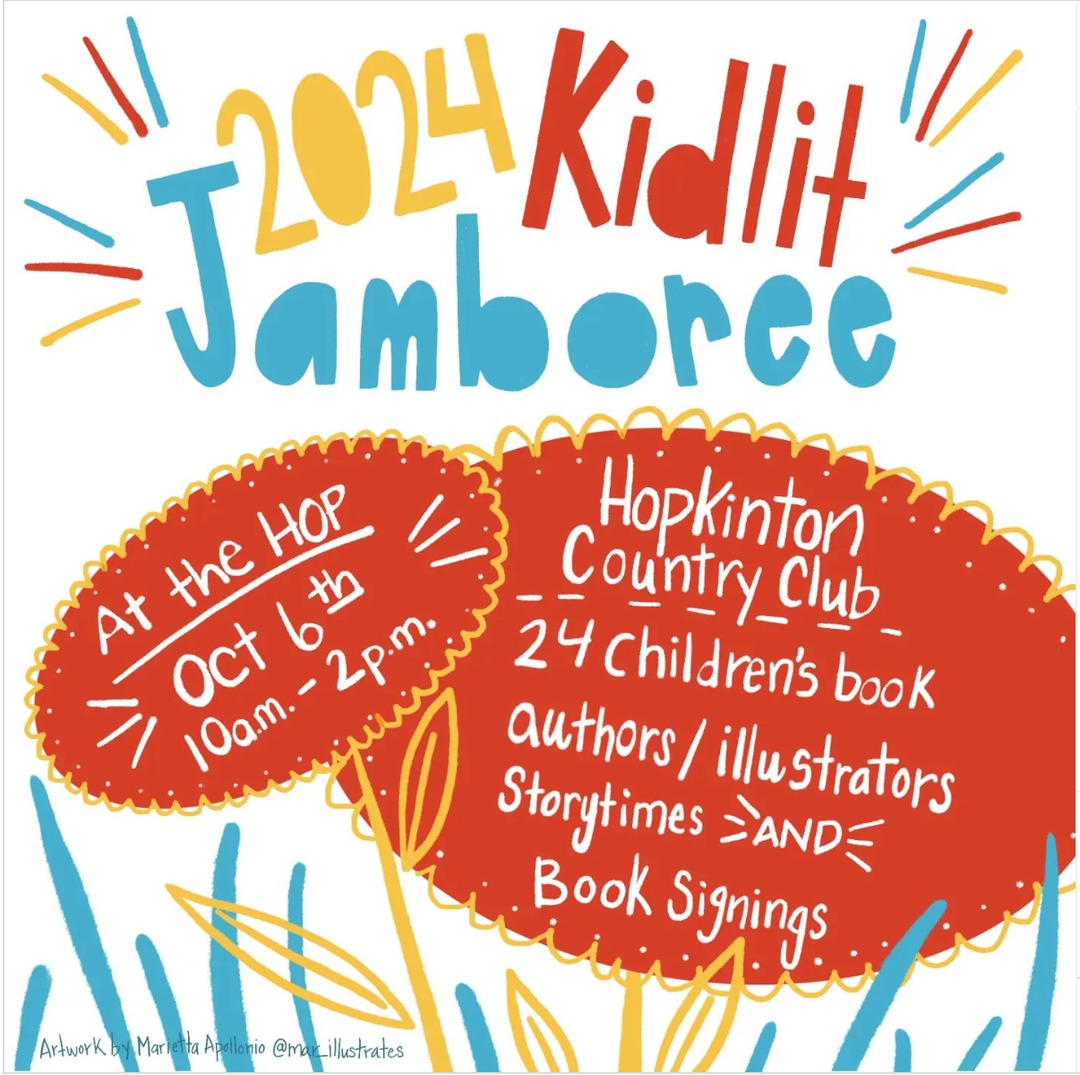 TOMORROW! Sunday, October 6 join a great lineup of children's book authors and illustrators — including Salem Lit Fest alums @bewordsunbound and @jamie_michalak — at the 2024 Kidlit Jamboree 10-2 at the Hopkinton Country Club, 204 Saddle Hill Road Hopkinton.