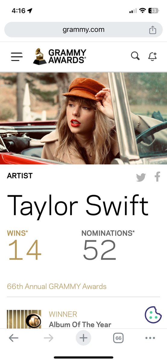 thestoryofbean's tweet photo. not only has beyonce been nominated more times than taylor AND has more grammy wins than taylor, beyonce also wins 36% of her noms while taylor wins only 26%. i fail to see how beyonce is a victim in this system. https://t.co/E924h8qIbN