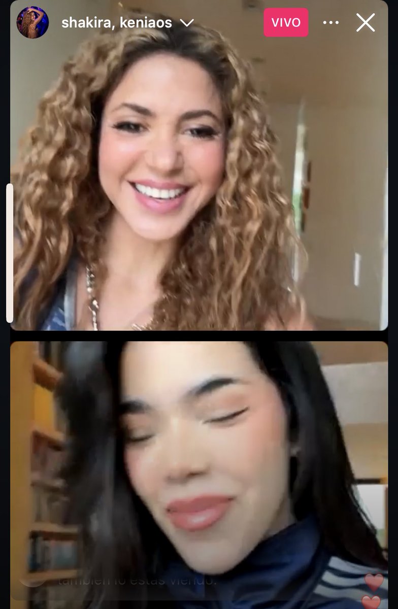 Shakira y Kenia Os mediante un live en Instagram!