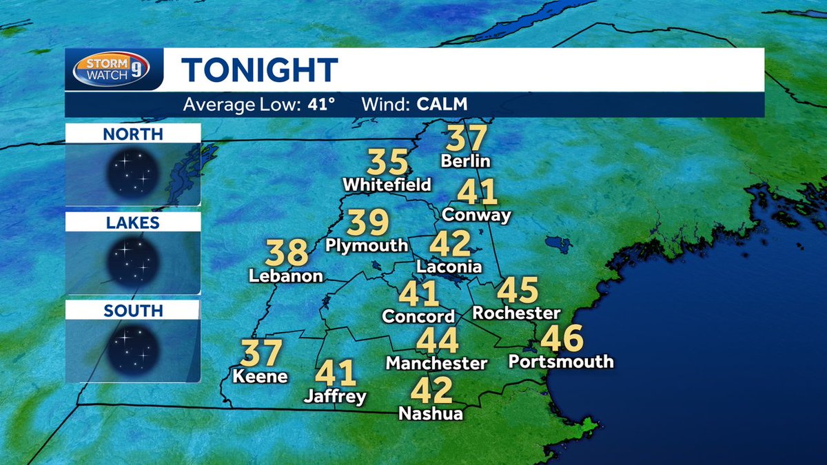 Good evening, you'll find tonight's forecast for NH below! Check out our weather blog: wmur.com/weather