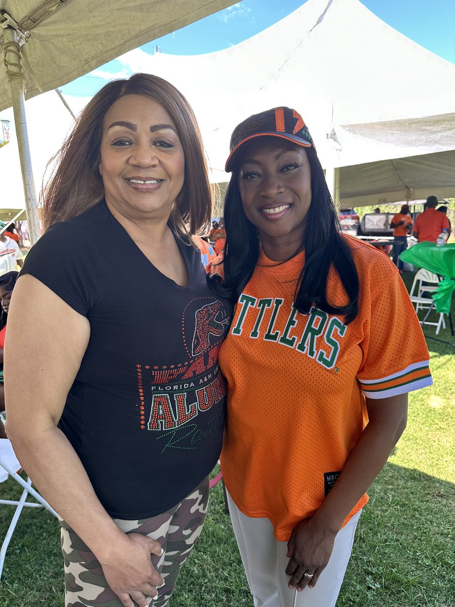 FAMU_1887's tweet photo. FAMU brought a sea 🌊 of Orange and Green 🧡💚 to Montgomery 😍 Let’s go Rattlers! #BeatASU #GameDay #FAMUFootballSeason https://t.co/KGtQ97Y5Wa