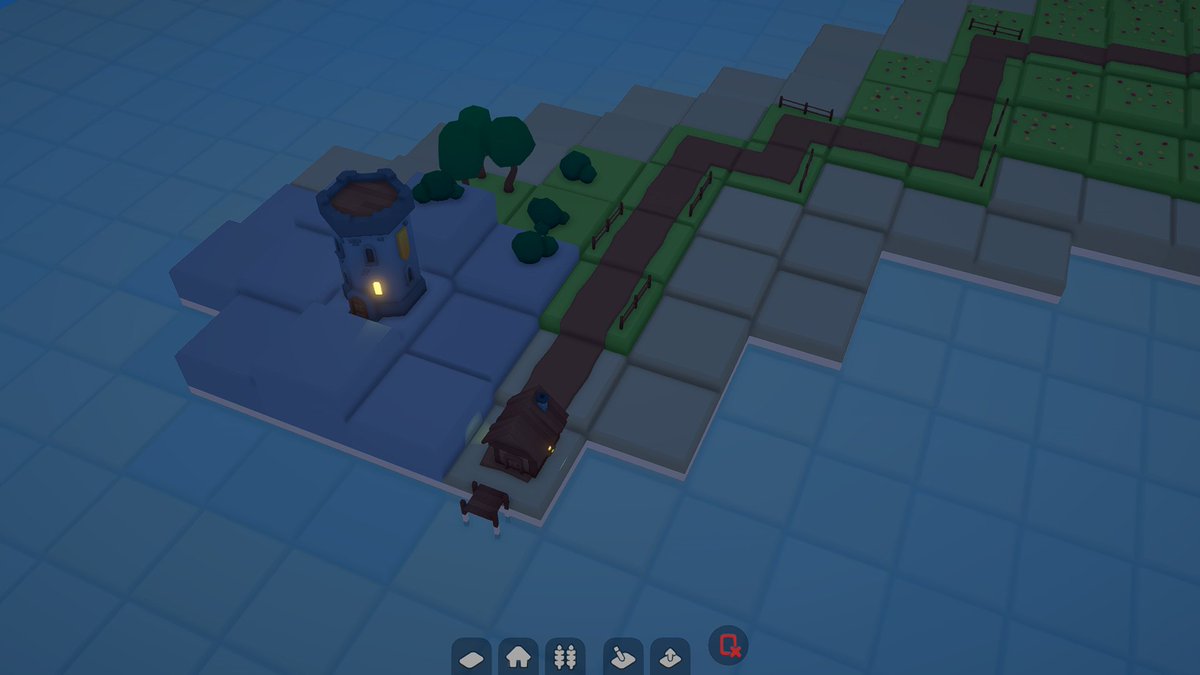 Here is a small scene for #screenshotsaturday

Looking at this, I should add a light house 💡

#miniworlds  #indiegame #lowpoly