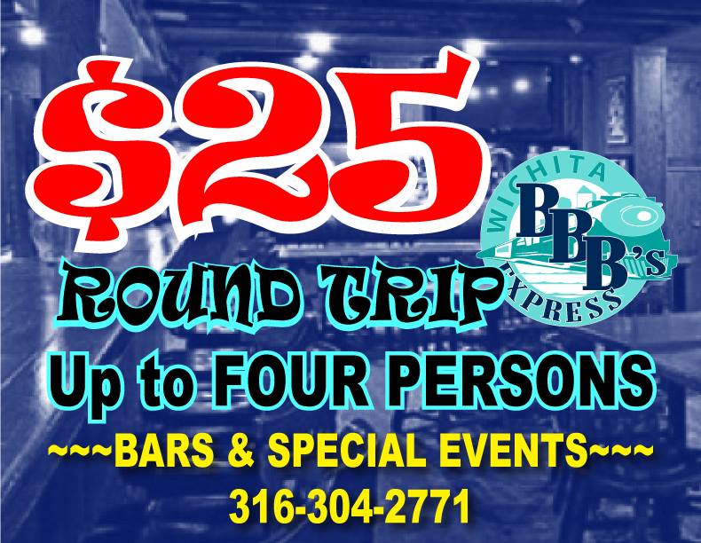 TripleBsExpress's tweet photo. Hope everybody is having a great weekend.  If you are getting out and about this evening please keep Triple B's Express in mind.  Only $25 roundtrip for up to 4 people.  Call early to get on our schedule 316-304-2771.  Be Safe Be Smart Be Responsible Don't Drink and Drive!! https://t.co/WJSfcnGsku