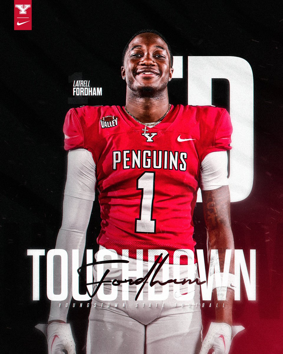 Latrell Fordham TD!

Fordham's first score of 2024 comes on an 8-yard pass from Brungard on the first play of the second quarter.

14:52 - 2nd | YSU 14, ISU 0

#GoGuins