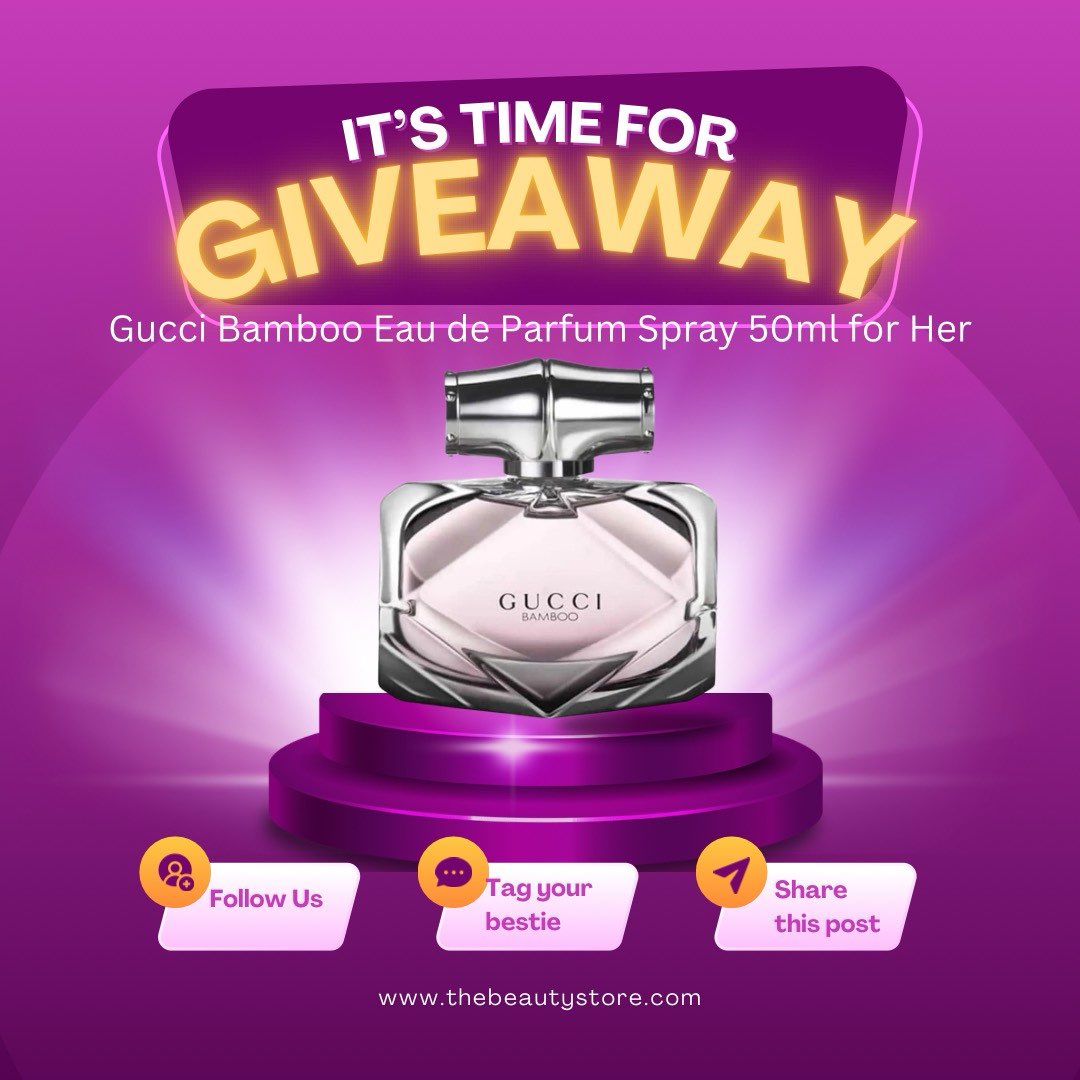 🎉Giveaway Time🎉
Gucci Bamboo Eau de Parfum Spray 50ml for Her
1️⃣ Like &amp; share this post 
2️⃣ Tag your bestie
3️⃣ Make sure you are following @thebeautystorecom
🎉
Competition ends Friday 18th October at 6pm!
Good Luck!
 thebeautystore.com
#competition #competitiontime #win