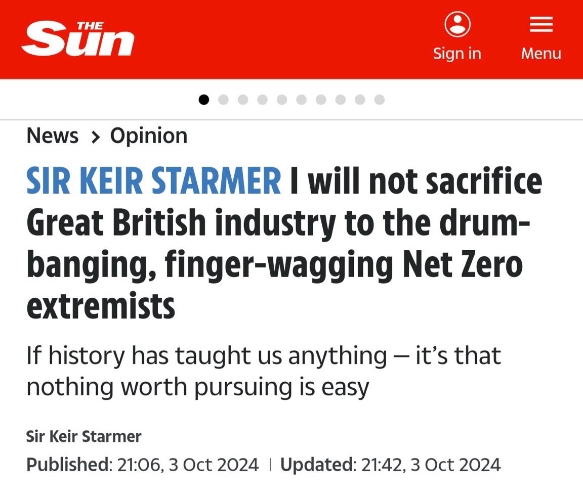 So disappointed.
I’d hoped Labour understood the science.
They don’t
Deaths on their hands if they don’t stop this nonsense.
We need insulation, solar, heat pumps, EV incentives, mitigation strategies, water &amp; food security
We don’t need your rude, ignorant comment, <a href="/Keir_Starmer/">Keir Starmer</a>