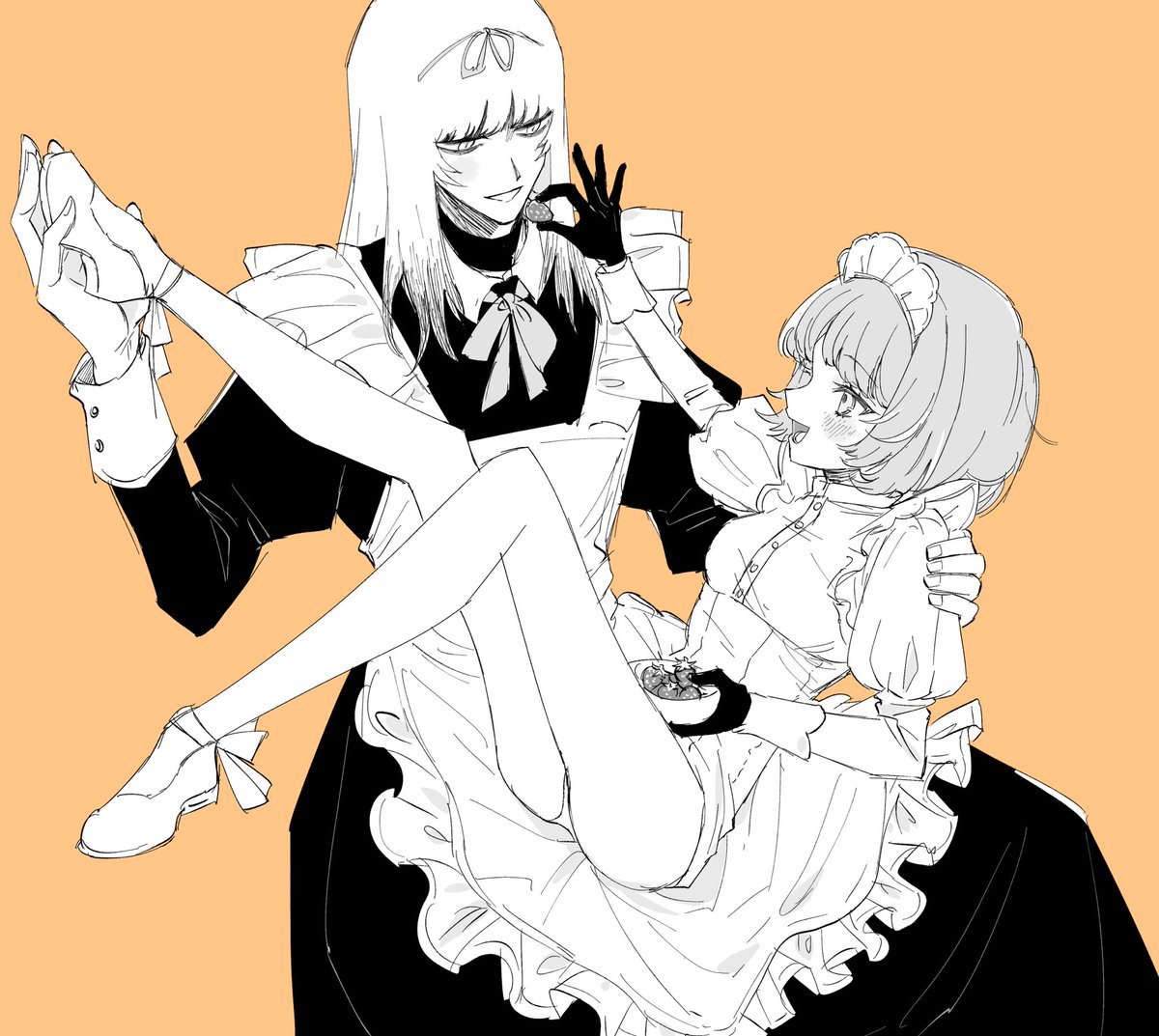 milk_miff's tweet image. @b_sisei はじめまして、いつも素敵なイラスト拝見させていただいております！カップルさん達がとても好きで…ファンアートを描いてしまいました…！  ご迷惑でしたら削除いたします🙇‍♂️応援しております！