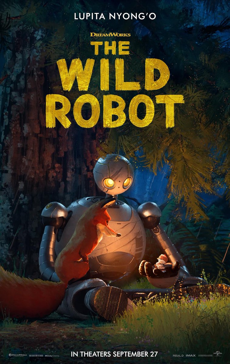 Just came home from watching The Wild Robot. One of the best animated movies I've ever seen. 
For me this is a must watch! 
<a href="/Dreamworks/">DreamWorks Animation</a> thank you for this movie!