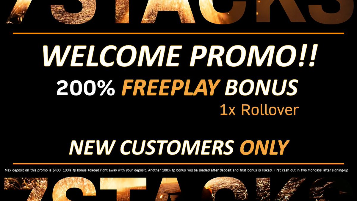 🚨NEW CUSTOMERS!!

200% FREEPLAY BONUS 1x ROLLOVER!!
DM us for INFO!!