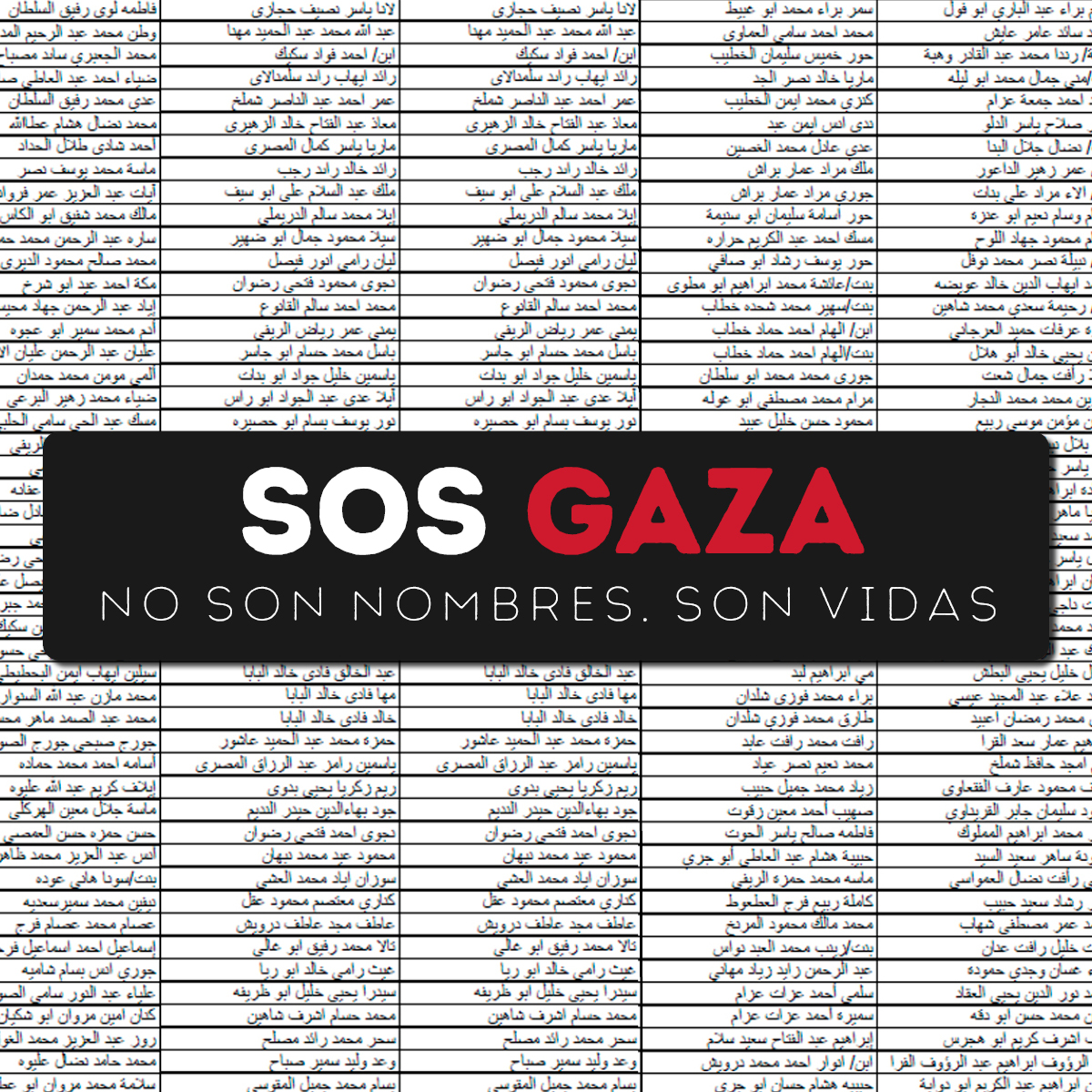 ⚫ Malik, Fatima, Noura, Watan… más de 41.500 personas asesinadas. No son solo nombres, son vidas.

Un año de guerra en #Gaza: las ONG pedimos un alto el fuego inmediato y duradero HOY.

👉 msf.es/noticia/las-on…