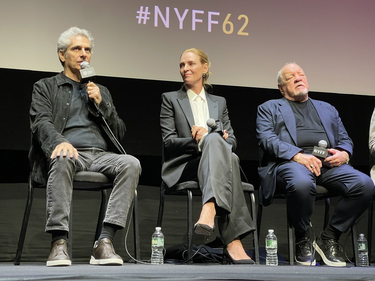 LifeIsAFilmFest's tweet image. Paul Schrader, Uma Thurman, and Michael Imperioli at the #NYFF61 screening of OH, CANADA. A bit of a departure from his recent films thematically, but as always compelling to watch. The performances from the cast lead by Richard Gere and Jacob Elordi are its strongest aspect.