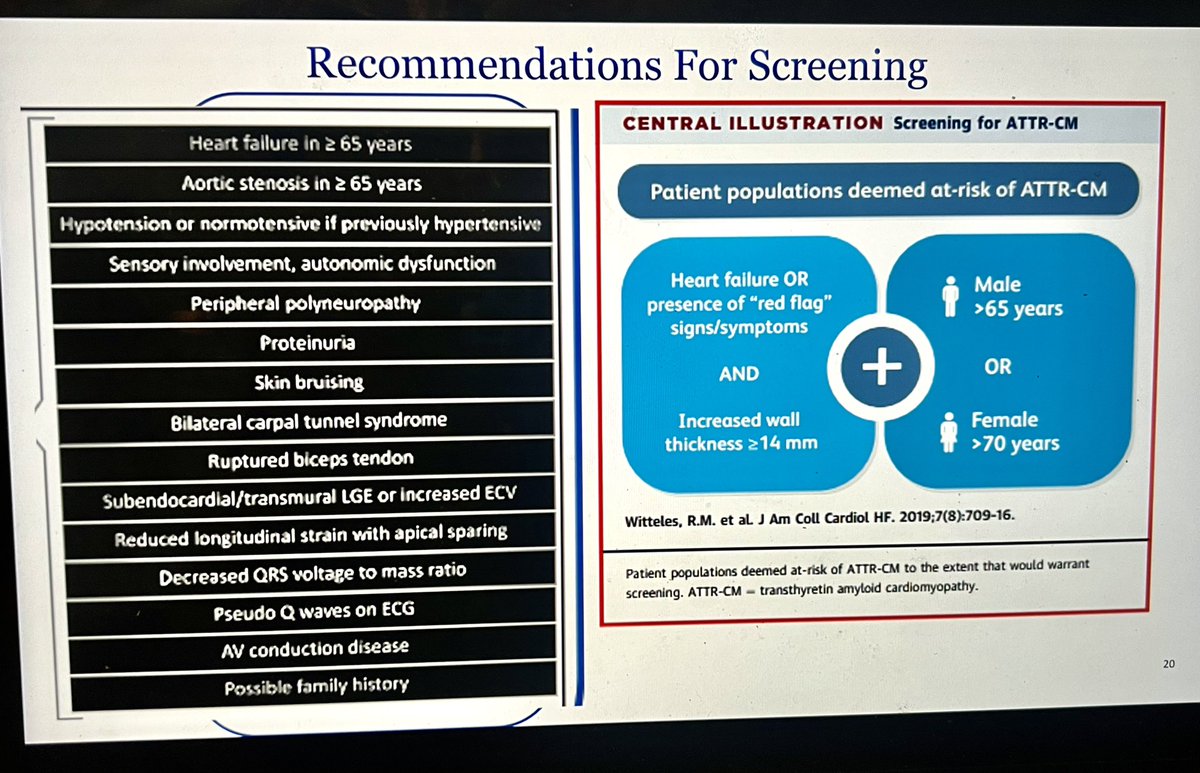 Dr. Purvi Parwani (@purviparwani) on Twitter photo At <a href="/ScrippsHealth/">Scripps Health</a> cardiomyopathy / amyloid conference.
<a href="/sarahcud/">Sarah Cuddy</a> excellent talk when to suspect cardiac amyloidosis!
🍩 classic findings are not so classic.
Don’t rely on “speckled appearance” on #Echofirst
🍩 asymmetric LVH not that uncommon in amyloid population
🍩 screen At <a href="/ScrippsHealth/">Scripps Health</a> cardiomyopathy / amyloid conference.
<a href="/sarahcud/">Sarah Cuddy</a> excellent talk when to suspect cardiac amyloidosis!
🍩 classic findings are not so classic.
Don’t rely on “speckled appearance” on #Echofirst
🍩 asymmetric LVH not that uncommon in amyloid population
🍩 screen