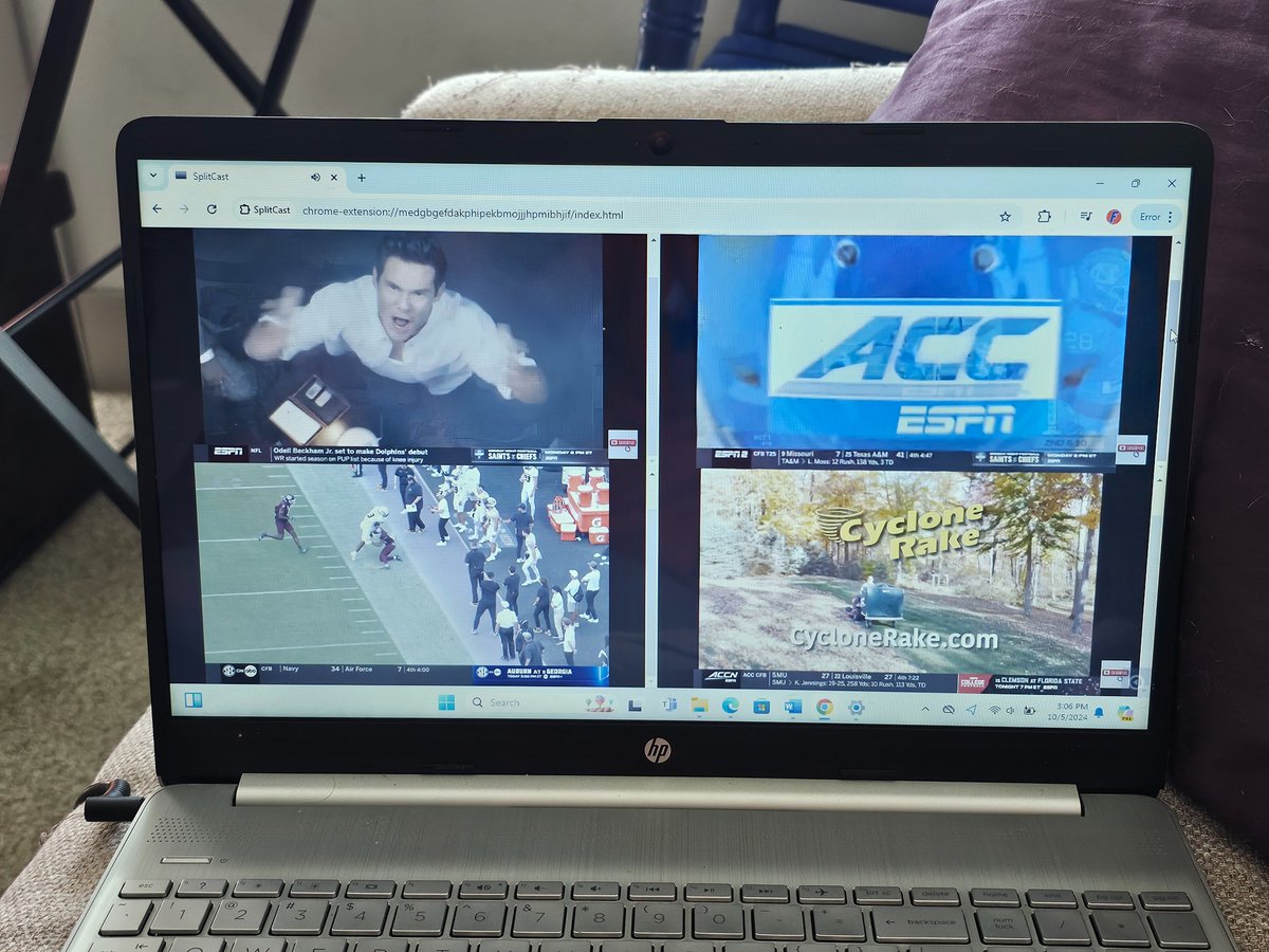 Made my own makeshift quad box. Now I can watch up to 8 games at once. I was bored this morning.