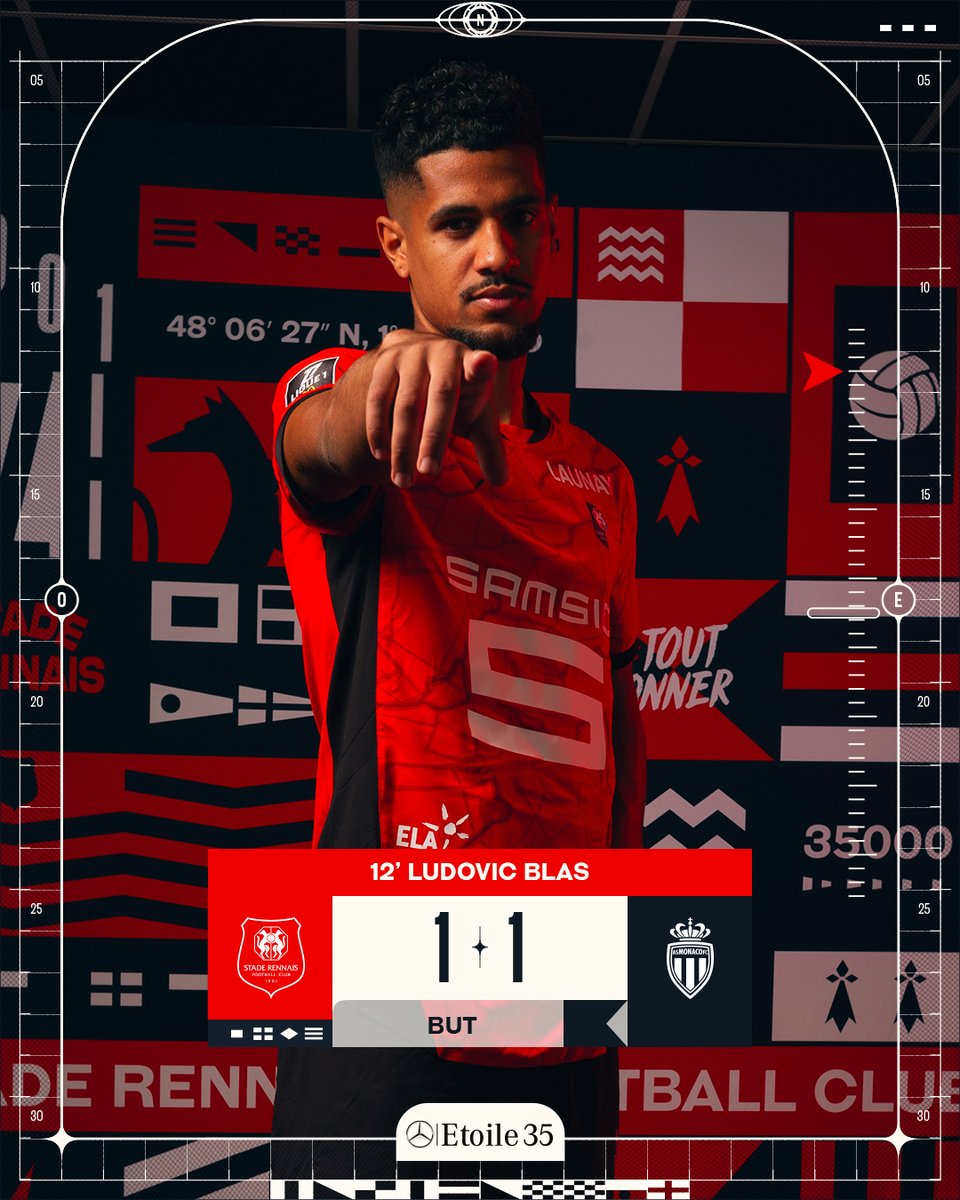 staderennais's tweet image. 12&apos; : 𝙇𝙀 𝘽𝙐𝙐𝙐𝙐𝙐𝙏 𝙍𝙊𝙐𝙂𝙀 𝙀𝙏 𝙉𝙊𝙄𝙍 🔥

Il est signé Ludooooo Blas 🫡

≡ #SRFCASM 1-1