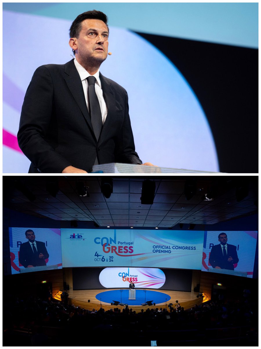 LiberalPT's tweet image. 🔴🔵 Rui Rocha a abrir o Congresso do @ALDEParty no Estoril:

"Let’s ease overregulation and let our economies breathe. Let’s build a continent of creators, innovators, and dreamers—and then, get out of their way."