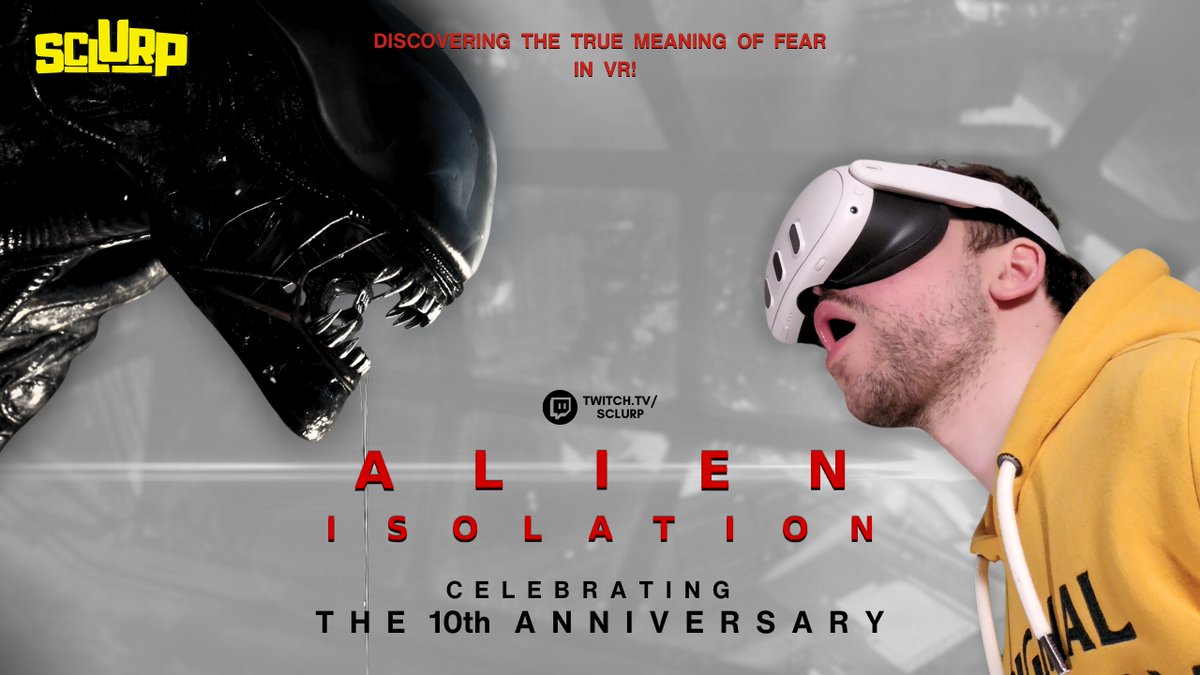 The playthrough I've been wanting to do for years! 
   ...Starting this week, on Twitch!

<a href="/CAGames/">Creative Assembly</a>' now *10 years* old Alien Isolation, in VR 🫣

I'm so excited for this one y'all. I hope you can make it!
Follow via the link in the reply to be there when we begin the nightmare...