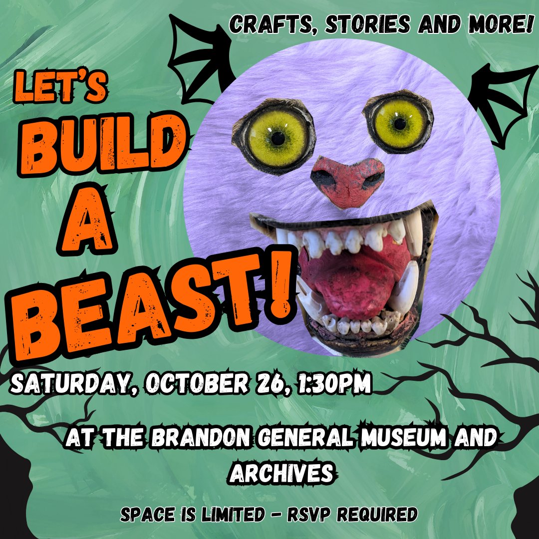 Eyes of a coyote, nose of a cougar and the mouth of a wolf? You don’t have to be Dr. Frankenstein to bring your monster to life. 

Join us in the BJ Hales Natural History Gallery to learn about the collection, get inspiration for crafting your beast, listen to stories, and more!