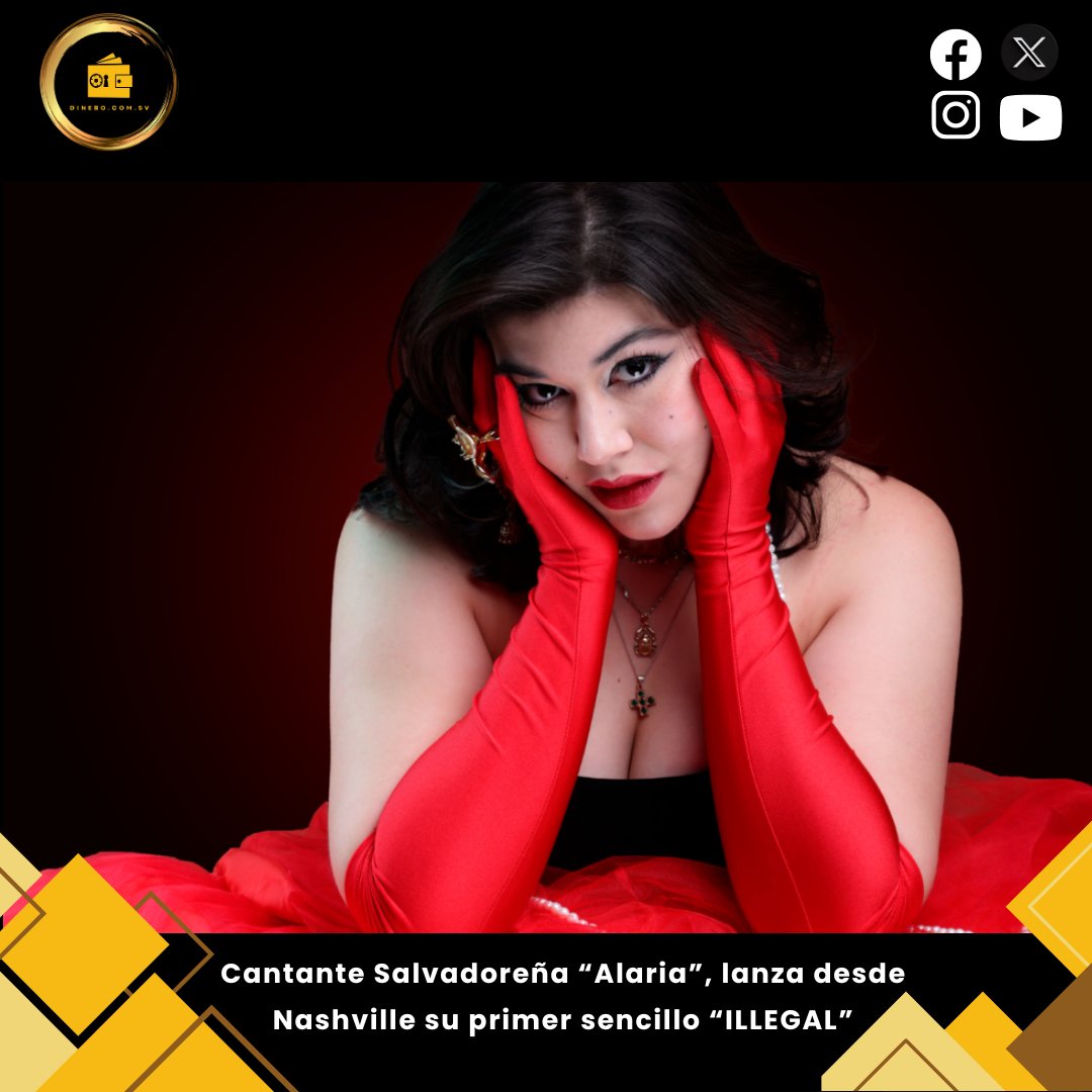 dinerocomsv's tweet photo. #ENTRETENIMIENTO #Alaria es una muy talentosa cantante con una voz imponente y única, aunque nacida en Estados Unidos creció en El Salvador y hoy irrumpe en el gran escenario musical con su sencillo «ILLEGAL», el primero de varios producidos en Nashville, la capital mundial de la composición musical. 🇸🇻🎤👩🏼‍🎤👩🏾🎀🇸🇻🎤👩🏼‍🎤👩🏾🎀
Léalo aquí: https://t.co/W2nvhIej9h
#Dinerocomsv #ElSalvador #cantanteSalvadoreña #música #nuevosencillo #ILEGAL