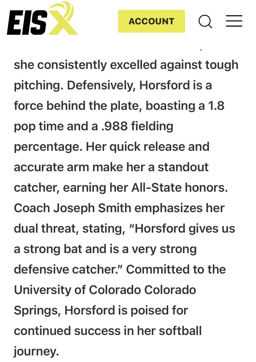 Congrats to Allie Horsford who was ranked the #39 overall catcher in the 2025 class and #5 in the Mountain Region! <a href="/allie_horsford/">Allie Horsford</a> <a href="/UCCSSoftball/">UCCSSoftball</a> <a href="/CoachSanders22/">Dwight Sanders</a>