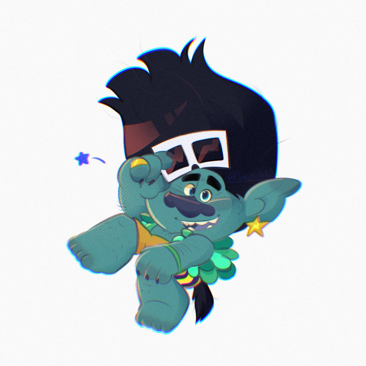 Goldenstandsout's tweet photo. he’s so funny looking (Commissions are open❤️) #TrollsFunFairSurprise https://t.co/KSTiAKvRKl
