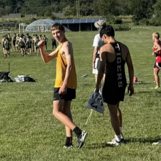 bvhs_tigers's tweet image. Brayden Troutman with a 17:36 today!!  3rd fastest freshman time in BV history!!